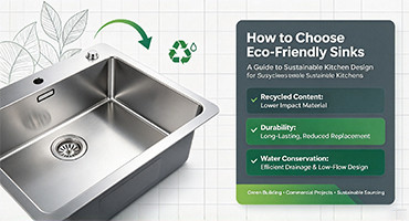 Eco-friendly kitchen interior with sustainable stainless steel sink design