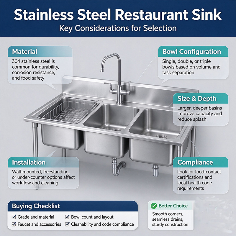 What Are the Essential Considerations for a Stainless Steel Restaurant Sink?