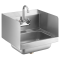 Wall Mounted Commercial Sink With Gooseneck Faucet and Side Splash