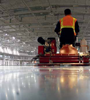 Concrete slab base technology for AGV flooring