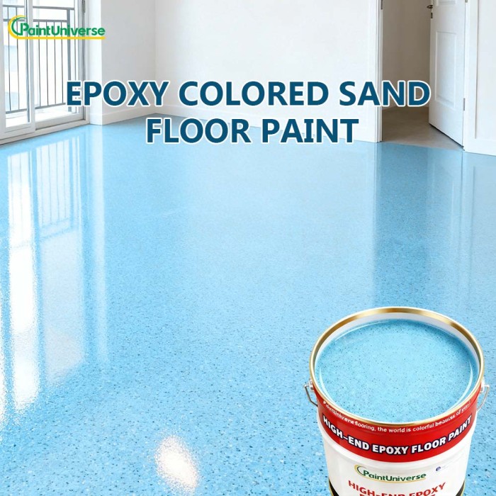 Epoxy Colored Sand Floor Paint Durable Slip-Resistant Decorative Coating for Industrial & Commercial Use