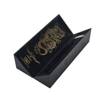 Black Premium Gift Vodka Packaging Box| Embossed Design Magnetic Closure