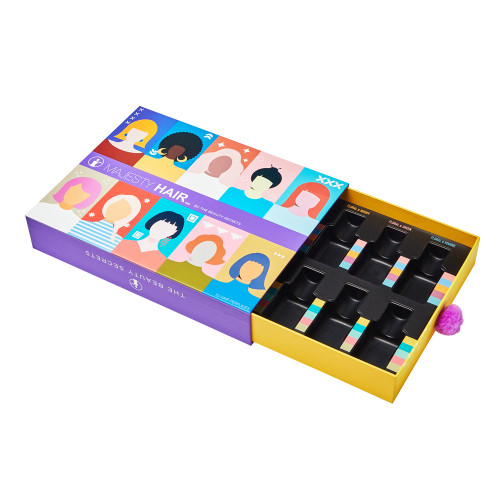 Individuelle Geschenkverpackung für ätherische Haaröle | Schubladenbox