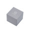 Light Gray Fabric Material Small Jewelry Box | Custom Sliver Foil Stamping Logo
