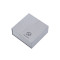 Light Gray Fabric Material Small Jewelry Box | Custom Sliver Foil Stamping Logo