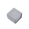 Light Gray Fabric Material Small Jewelry Box | Custom Sliver Foil Stamping Logo