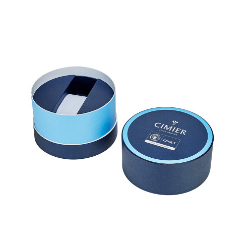 Personalisierte, runde Uhrenbox nach Wunsch | Umweltfreundliches Papierrohrmaterial