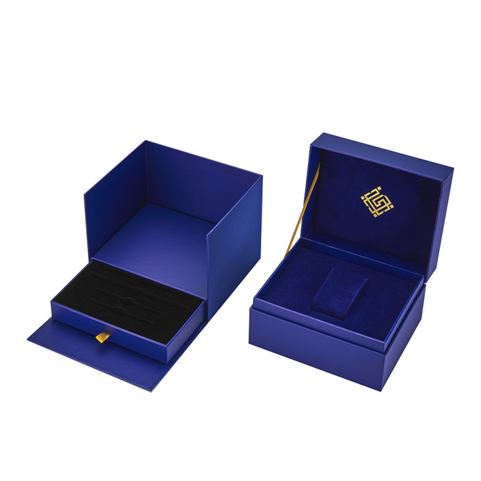 Premium-Uhrenbox-Set mit Scharnierdeckel | Samtkissen mit Schaumstoffeinlage