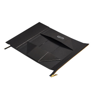 Custom Luxury Champagne Gift Box  | Folding Magnetic Box Structure with Metal Zipper Closure