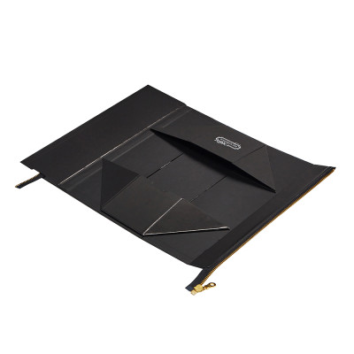 Custom Luxury Champagne Gift Box  | Folding Magnetic Box Structure with Metal Zipper Closure