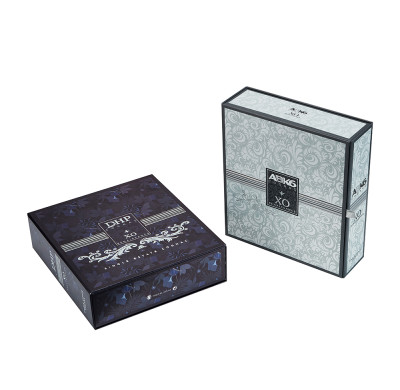 Custom Exquisite Brandy XO Cognac Gift Box  | Double Doors Open Magnetic Box