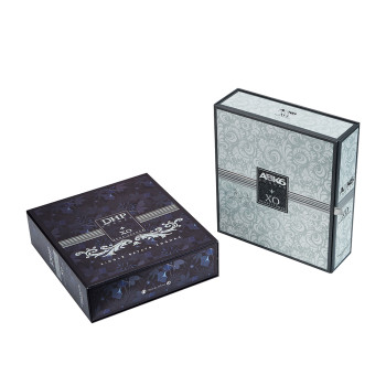 Custom Exquisite Brandy XO Cognac Gift Box  | Double Doors Open Magnetic Box
