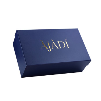 Rigid Cardboard Hat Boxes with lids | Printing Blue with Full Embossed Treatment Design