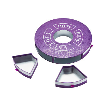 Round Shaped Chocolate Box Use Full UV Coated | Inside with Separate Rigid Small Drawer Box