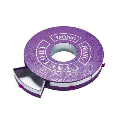 Round Shaped Chocolate Box Use Full UV Coated | Inside with Separate Rigid Small Drawer Box