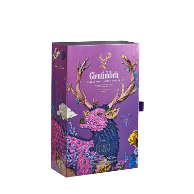 Glenfiddich Whisky Gift Box | UV Printing Gold Foil Embossed Logo Design