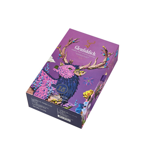 Glenfiddich Whisky Gift Box | UV Printing Gold Foil Embossed Logo Design