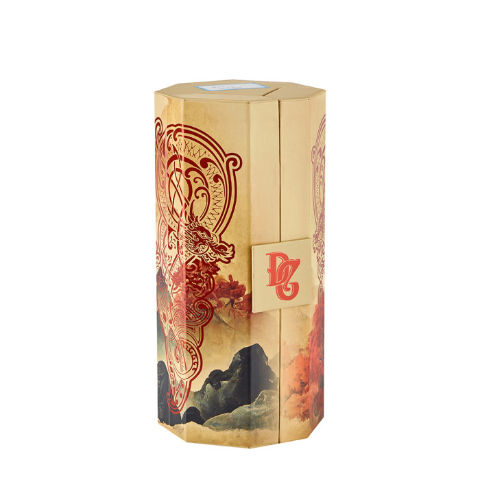 Tequila Gift Box Custom Chinese Style Colorful Design | Double Doors Open Magnetic Rigid Packaging Box