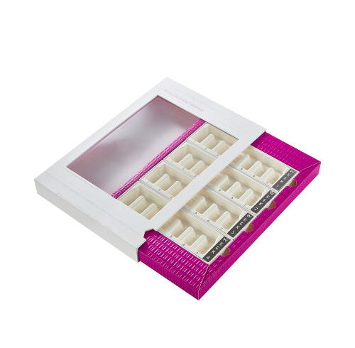 Chinesische Fabrik für luxuriöse Hautpflegeverpackungen | Schubladenbox mit transparentem PVC-Fenster