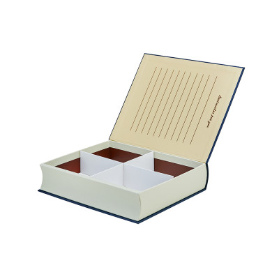 Custom Book Box Packing Black Tea Bag | Eco-friendly Fancy Paper Material with Gold Foil Stamping Design