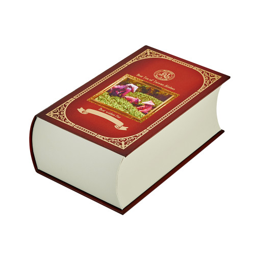Custom Book Gift Box Packing Tea Bag Product | CMYK Printing Colorful Design | Gold Foil Stamping Logo