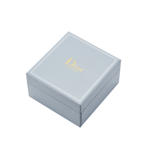 Custom Jewelry Boxes with Logo | Doir Brand Hinged Lid Packaging Box | Gold Foil Stamping Logo