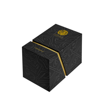 Middle Eastern Style Attar Perfume Box | Custom Luxury Perfume Bottle Box Packaging | Gold Embossed Foil Stamping Logo