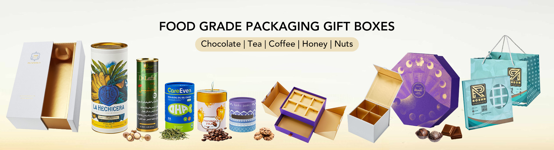 Food Packaging Boxes Banner