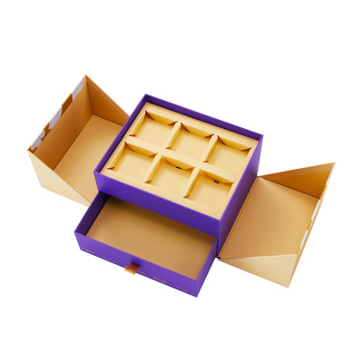 Personalized High End Double Door Mooncake Packaging Box | High-End Mid-Autumn Festival Gift Box for Food Brands