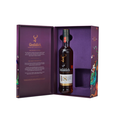 Custom Whiskey Box Manufacturer | Luxury Wine Gift Box with Gold Foil Embossed Logo | DHP Boxes