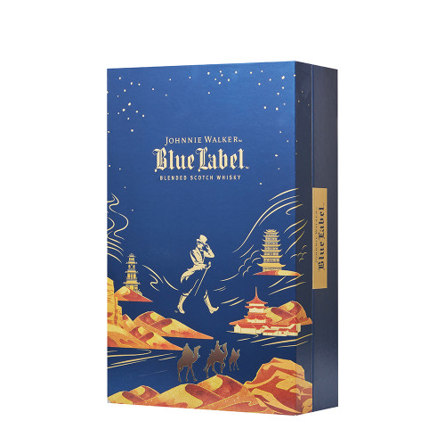 Hersteller individueller Whiskyboxen | Markenverpackung „Blue Label“ | Box mit Magnetverschluss