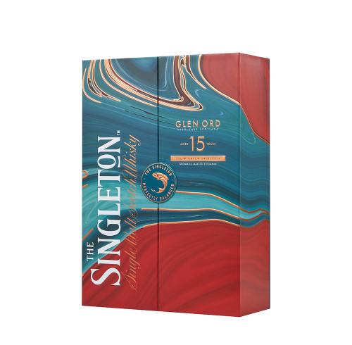 Custom Whisky Box Manufacturer | The Singleton Branded Packaging Box | Double Doors Open Magnetic Box Structure