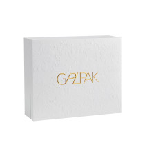 Custom Skin Care Boxes | Elegant White Automatic Flip Display Design  | Luxury Gold Foil Stamping Embossed Logo