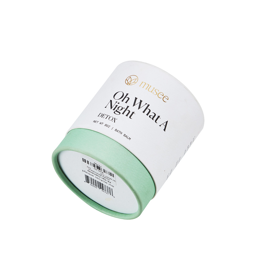 Round tube box for bath balm