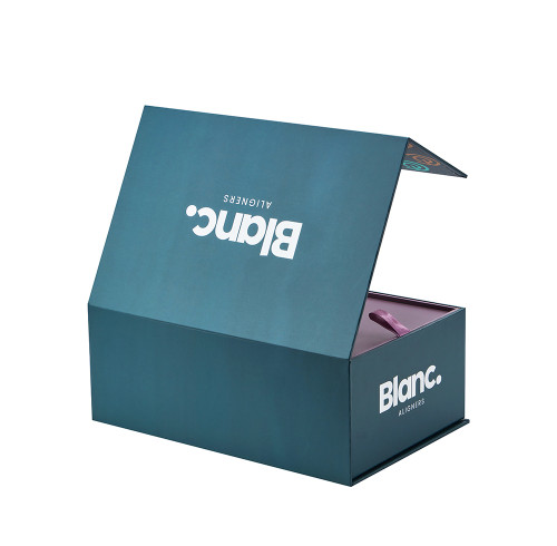 Luxuriöse, individuell gestaltete Aufbewahrungsbox für Zahnspangen | Hochwertige magnetische Papierbox | Mit Papiereinlage