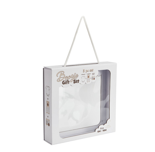 Individuell gestaltbare, faltbare Kleiderboxen | Verpackung für Babykleidung | Magnetbox mit PVC-Fenster