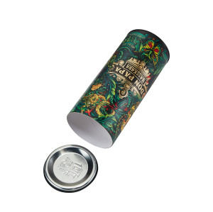 Custom Cylindrical Rum Box Manufacturer | Premium Paper Tube Packaging | With Mental Lid