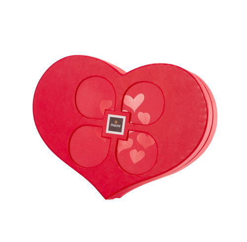 Coffret cadeau de chocolats personnalisé en forme de cœur pour la Saint-Valentin, boîte en papier écologique pour aliments, avec impression unique