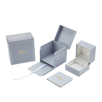 Custom Watch Box With Gold Foil Stamping Logo | Premium Single Watch Packaging Box with Velvet Interior | Factory Price