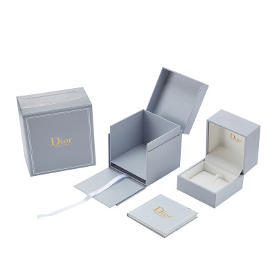 Custom Watch Box With Gold Foil Stamping Logo | Premium Single Watch Packaging Box with Velvet Interior | Factory Price