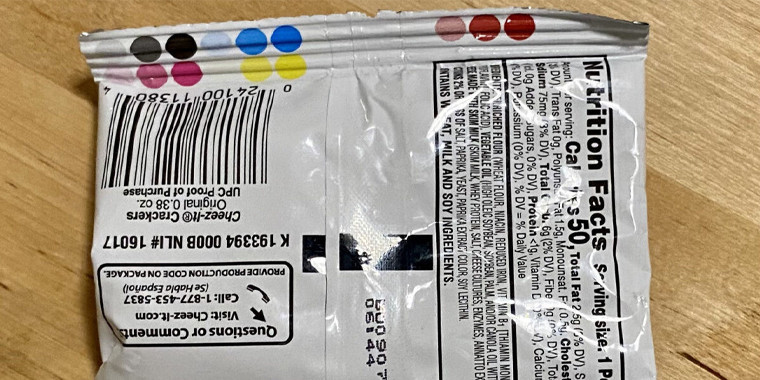 What colors are on food packaging boxes?