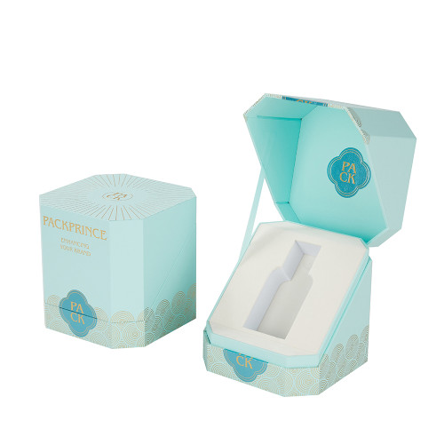 Custom Perfume Box Packaging | Flip Lid Magnetic Rigid Box Structure | High Quality Hot Foil Stamping Logo Design