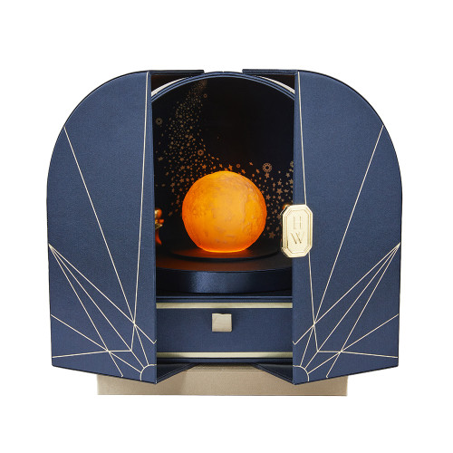 Custom Luxury Double Door Mooncake Packaging Box with Drawer & 3D Moon Ornament | For Luxury Food Brands