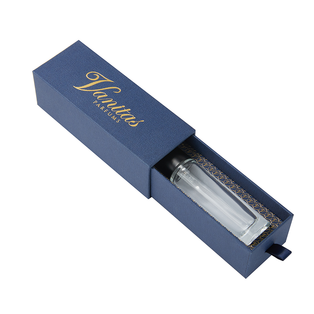 bespoke luxury perfume packaging double flip box with EVA and velvet insert