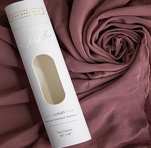 Custom Eco Friendly Window Paper Tube | Paper Round Box | T Shirt Clothing Brand