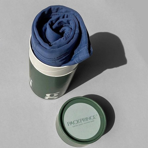 Custom Eco Friendly Window Paper Tube | Paper Round Box | T Shirt Clothing Brand