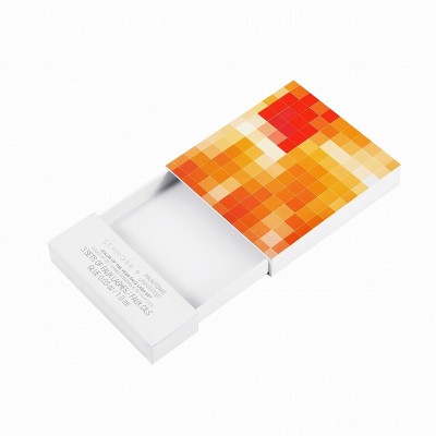 Luxury Drawer Cosmetic Box with Silver Foil Logo CMYK Printed Skincare Packaging