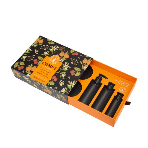 Luxury Floral Draw Box For Spa Kit | Custom Printed Rigid Packaging for Bath & Body