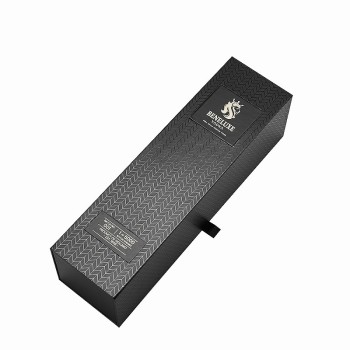 Custom luxury wine packaging: Rigid magnetic book-style box structure