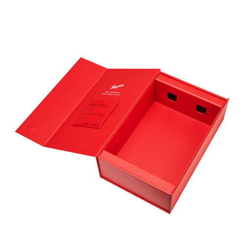 Custom Two Bottle Wine Gift Box with Handle | Luxury Wine Gift Box Manufacturer | DHP Boxes